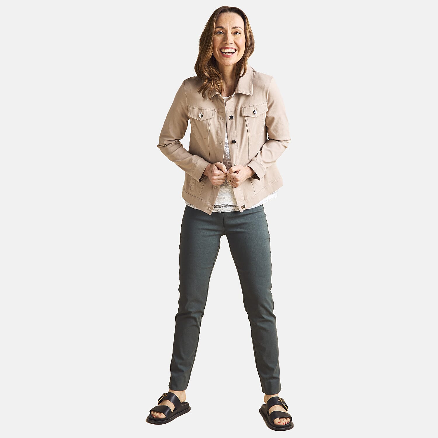 Classic BENGALINE Woven Jacket - Soft Almond