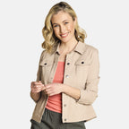 Classic BENGALINE Woven Jacket - Soft Almond