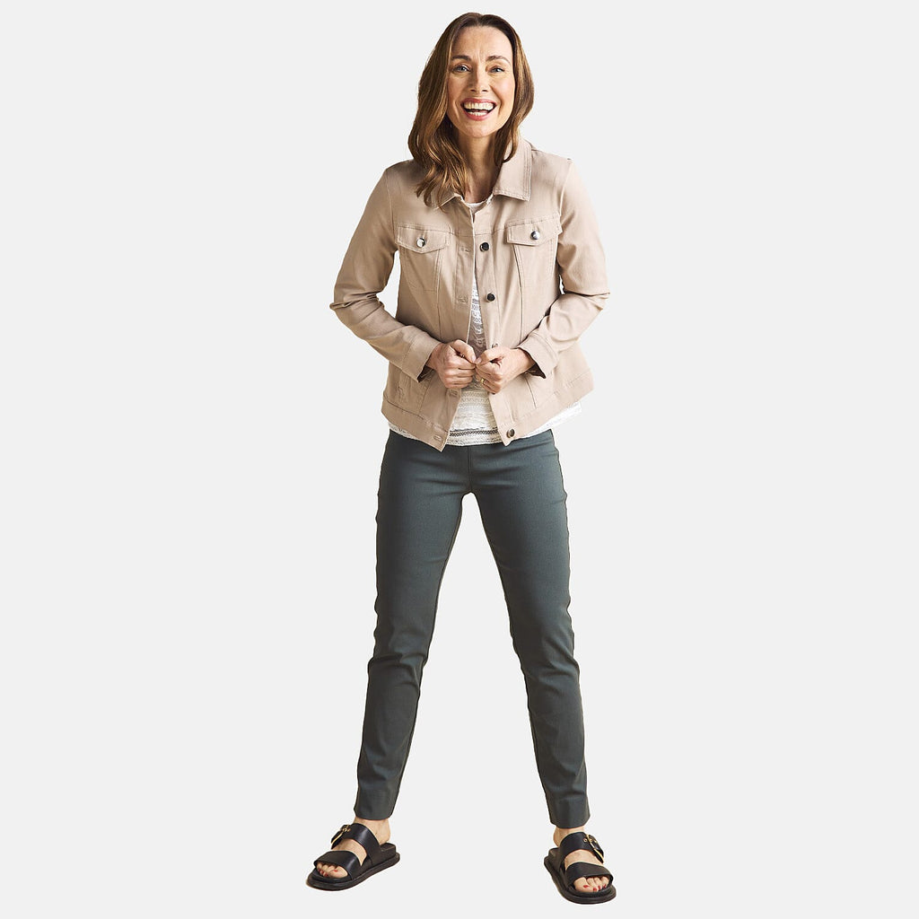 Classic BENGALINE Woven Jacket - Soft Almond