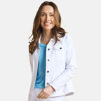 Classics Bengaline Style Stretch Jacket (Size 12) -  White