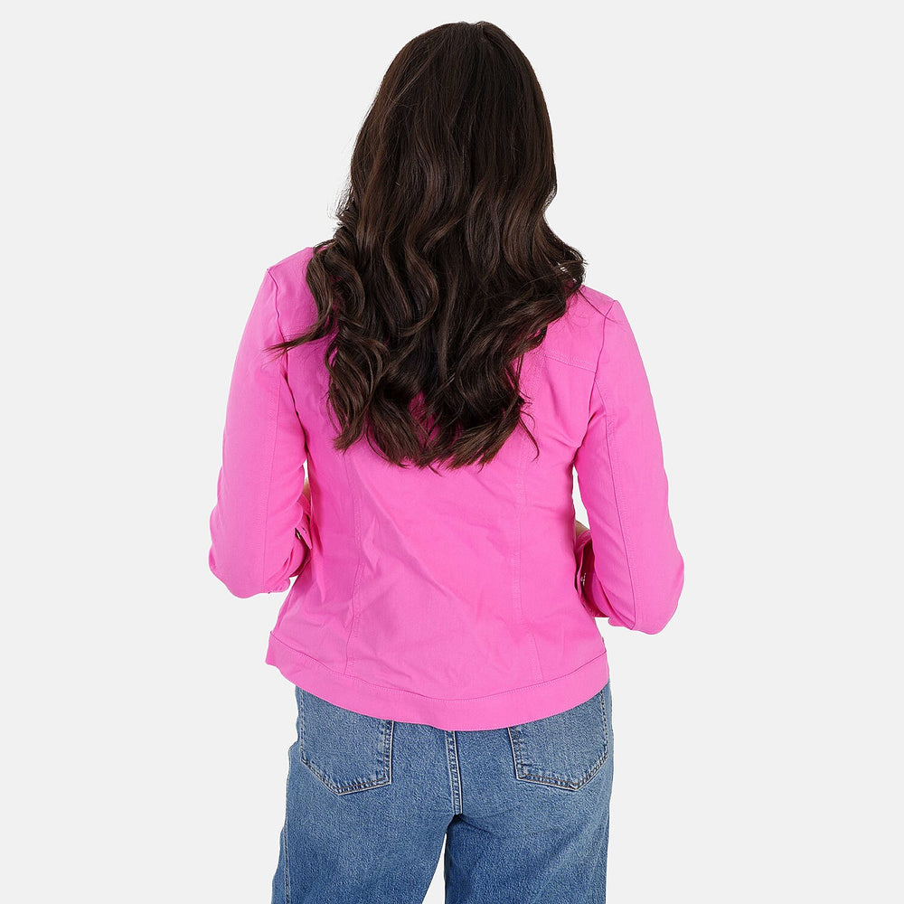 Classic Bengaline Jean Style Stretch Jacket (Size 10) - Summer Pink