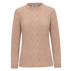 Classic Chenille Wide Cable Front Jumper (Size L) - Beige
