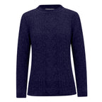 Classic Chenille Wide Cable Front Jumper (Size L) - Navy