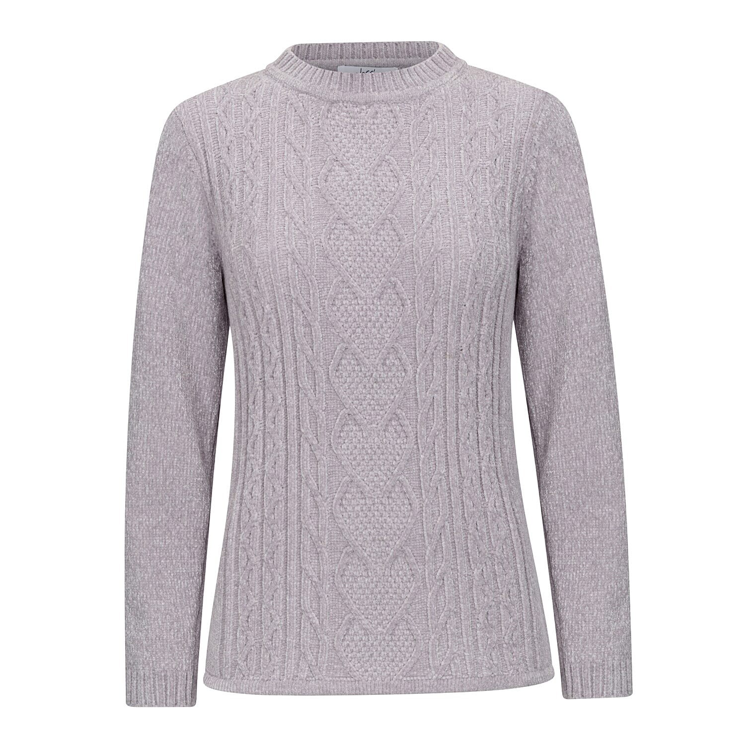 Classic Chenille Wide Cable Front Jumper (Size XL) - Grey