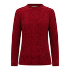 Classic Chenille Wide Cable Front Jumper (Size XL) - Rust
