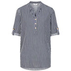 Classic Cotton Woven Blouse (Size - 10) - Navy