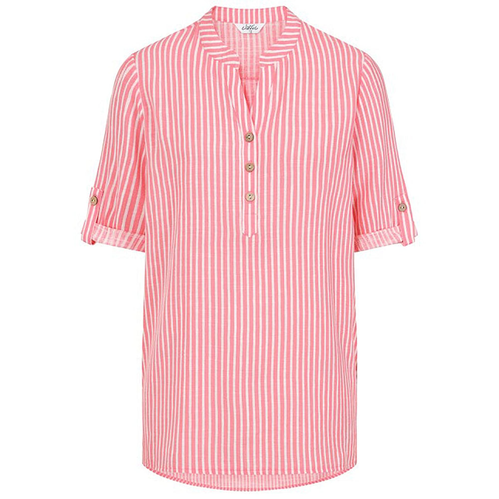 Classic Cotton Woven Blouse (Size - 12) - Coral