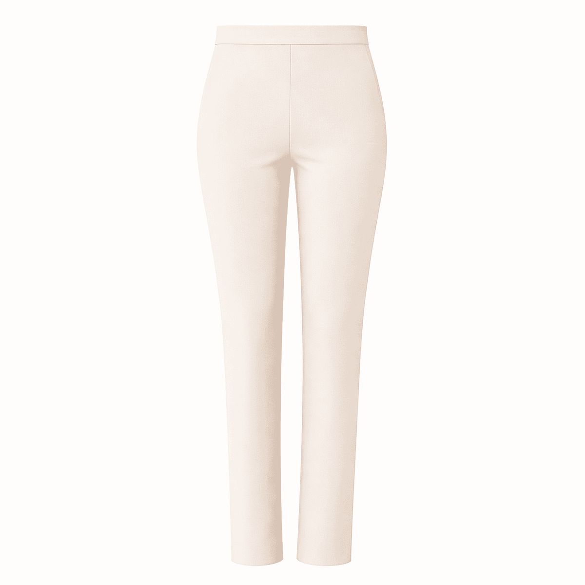 Classic Jean Style Stretch Trousers With 27 Inch Leg (Size 14) - Soft Almond