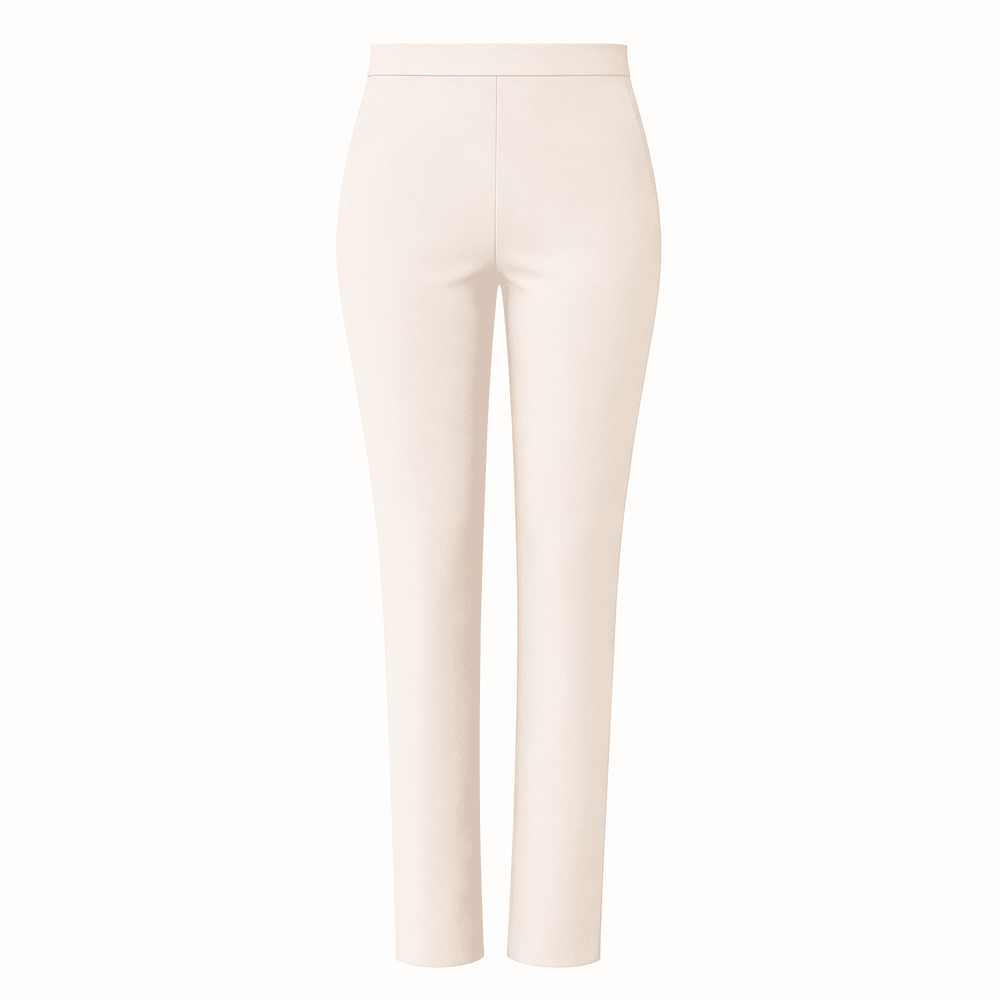 Classic Jean Style Stretch Trousers With 27 Inch Leg (Size 22) - Soft Almond