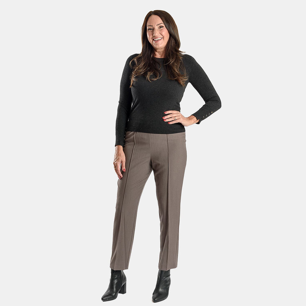 Classics Slim Leg Comfort Trouser (Size 12) - Mink