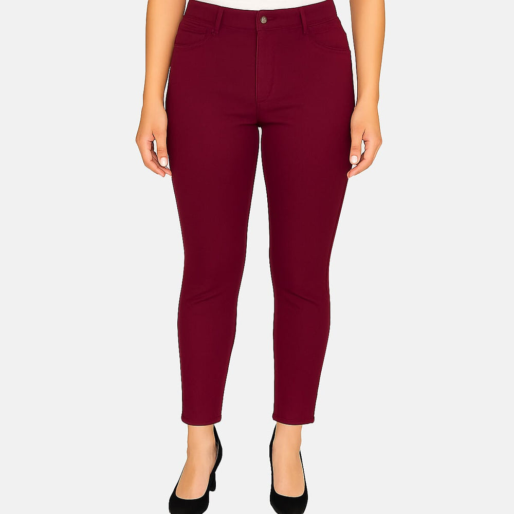 Classic Jean Style Stretch Trouser (Size 20) - Dark Berry