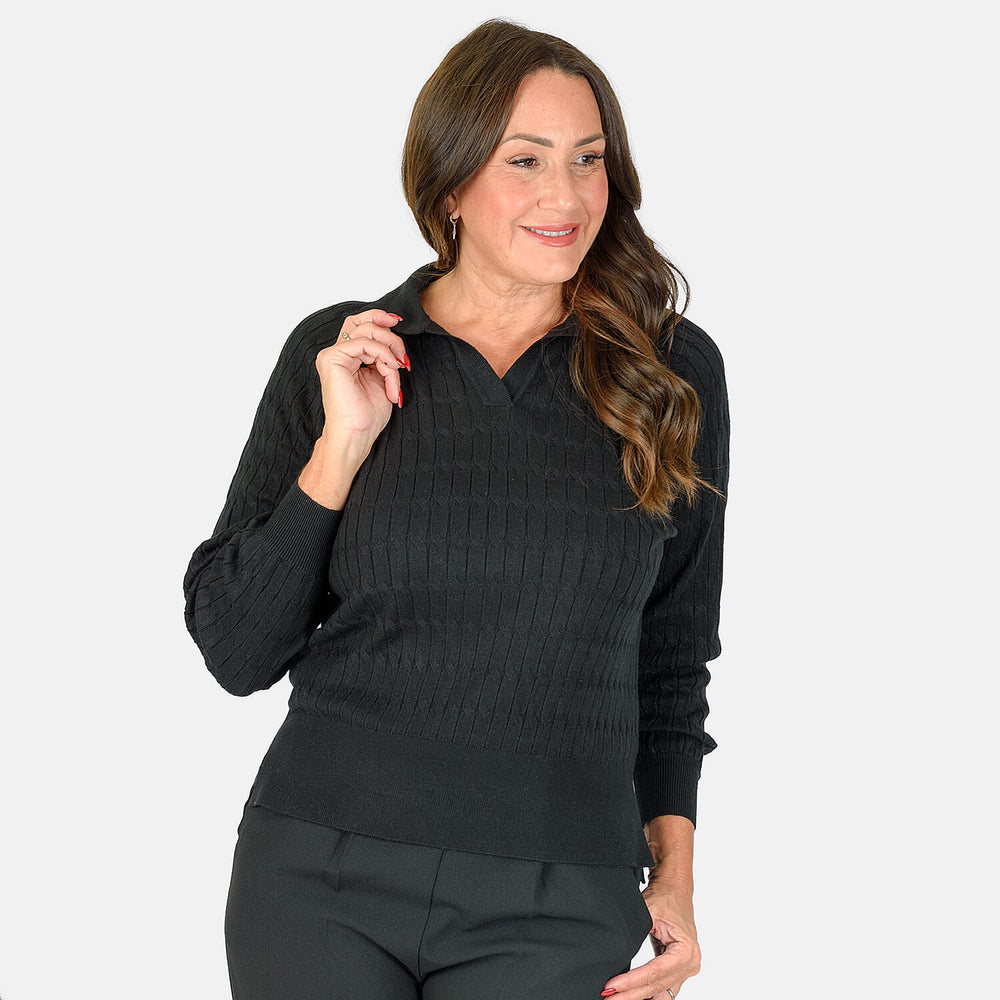 Classic Knitted Jumper - Black