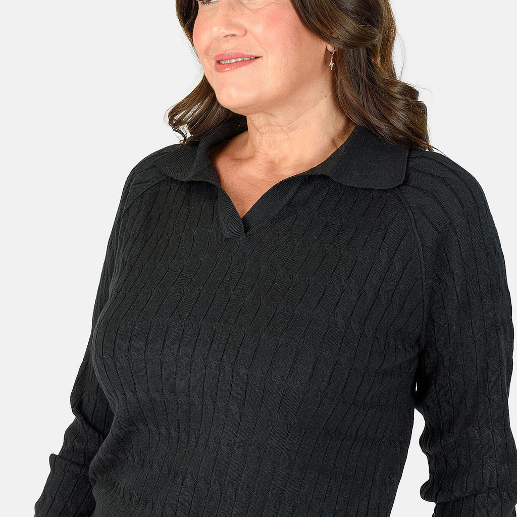 Classic Knitted Jumper - Black