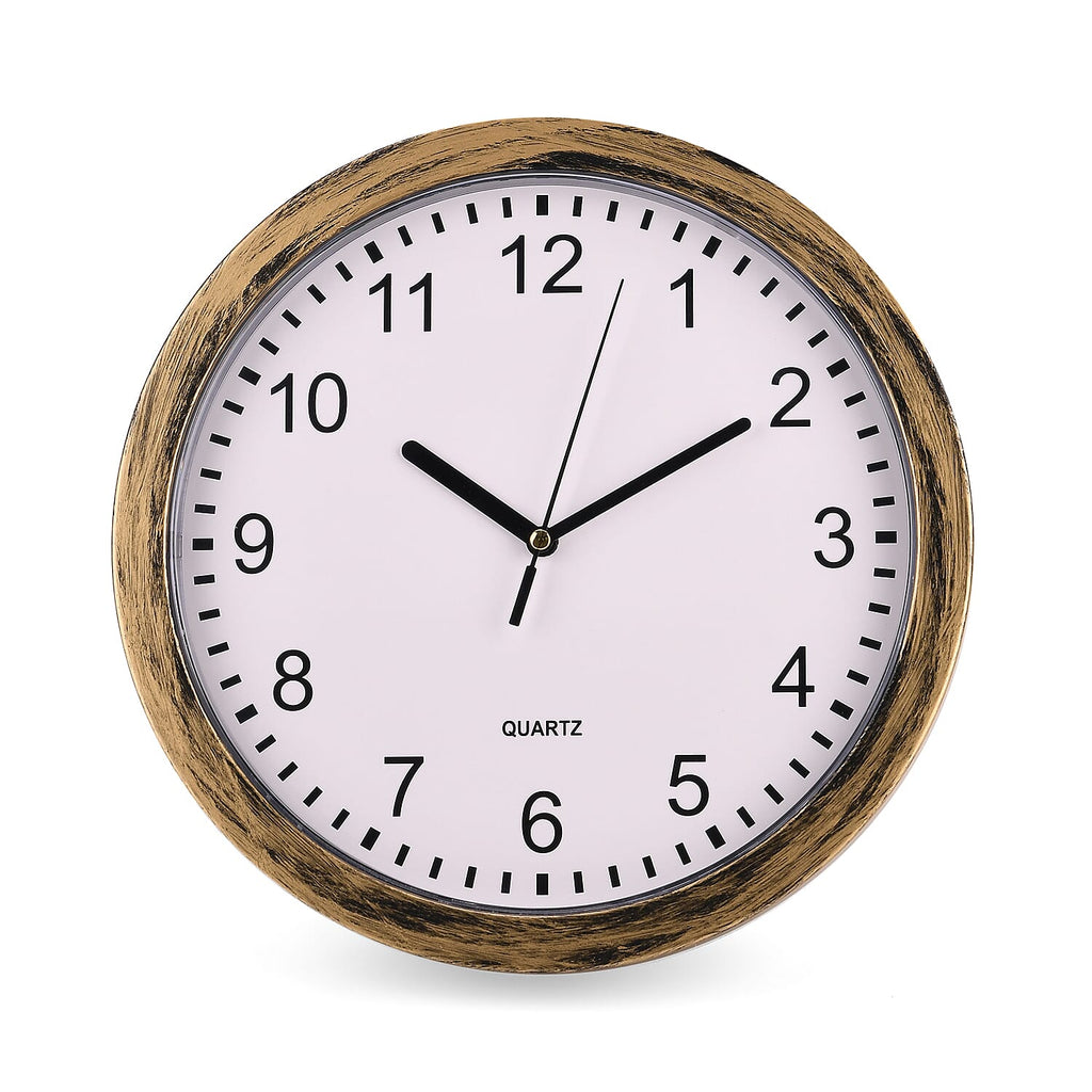 Classic Round PS Wall Clock (1xAA Battery not inc.) - Gold