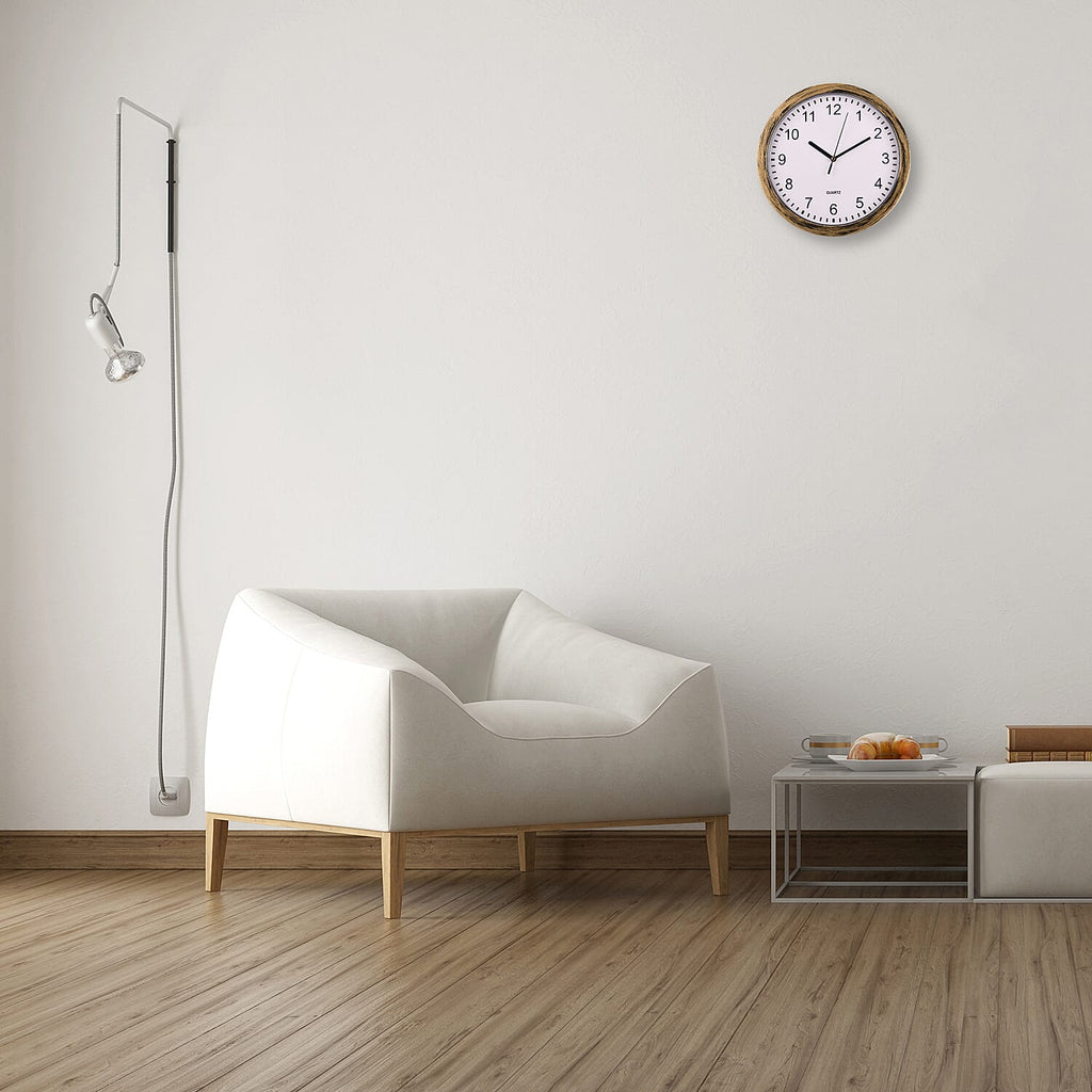 Classic Round PS Wall Clock (1xAA Battery not inc.) - Gold