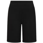 Classic Bengaline Turn Up Casual Mid-Thigh Shorts (Size 12) - Black