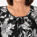 Classic Hanky Hem Print Top with Necklace
