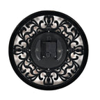Set of 2 Round Retro Design Analog Wall Clock - Brown & Silver - Fluerdilis