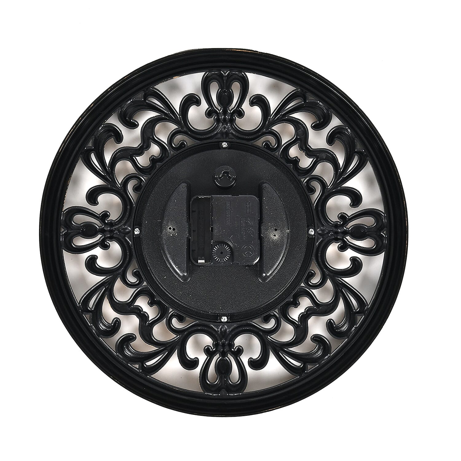 Set of 2 Round Retro Design Analog Wall Clock - Brown & Silver - Fluerdilis