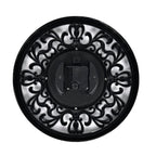 Set of 2 Round Retro Design Analog Wall Clock - Brown & Silver - Fluerdilis