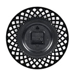 Set of 2 Round Retro Design Analog Wall Clock - Gold & Silver - Lattice