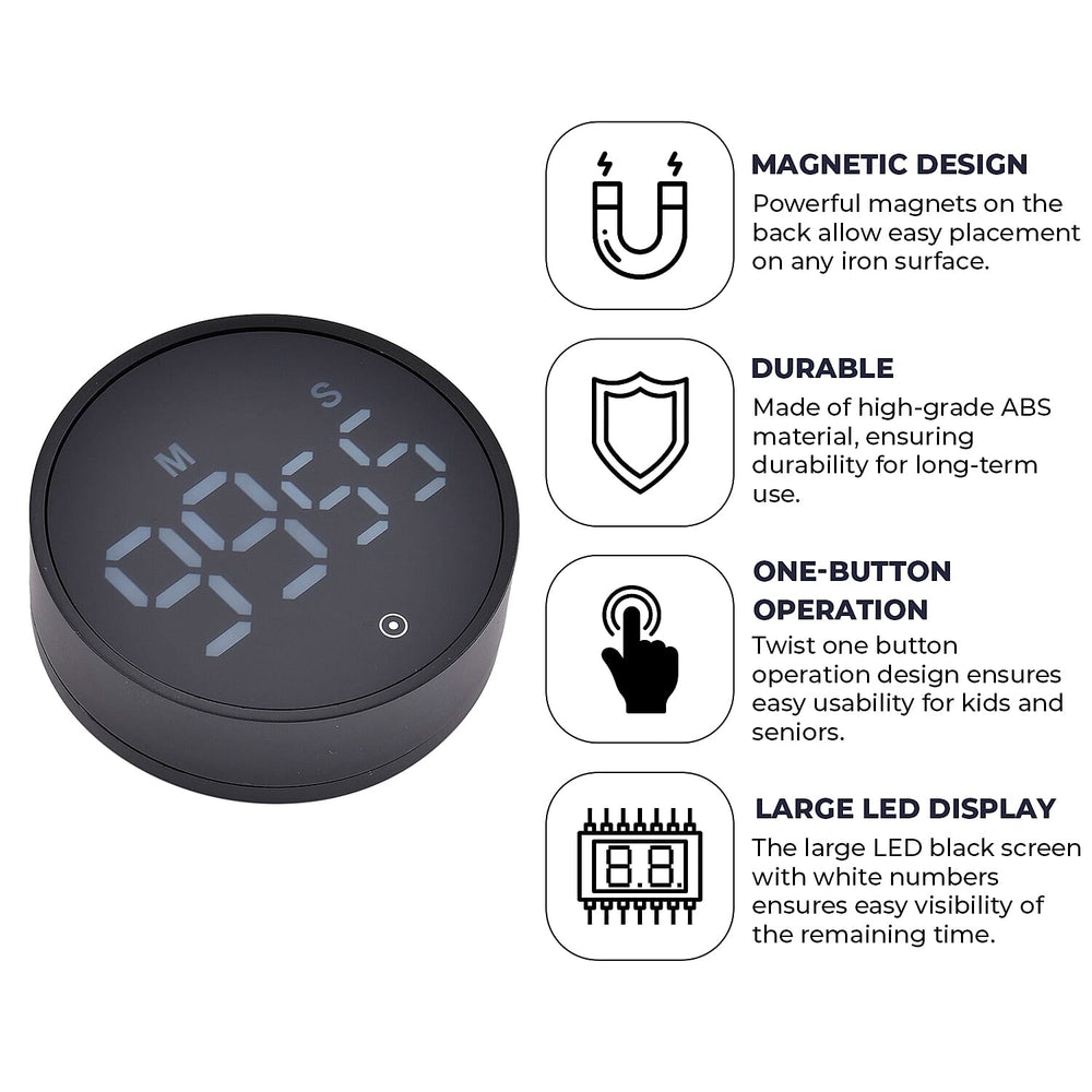 Electric Timers Large Magnetic LED Display Clock