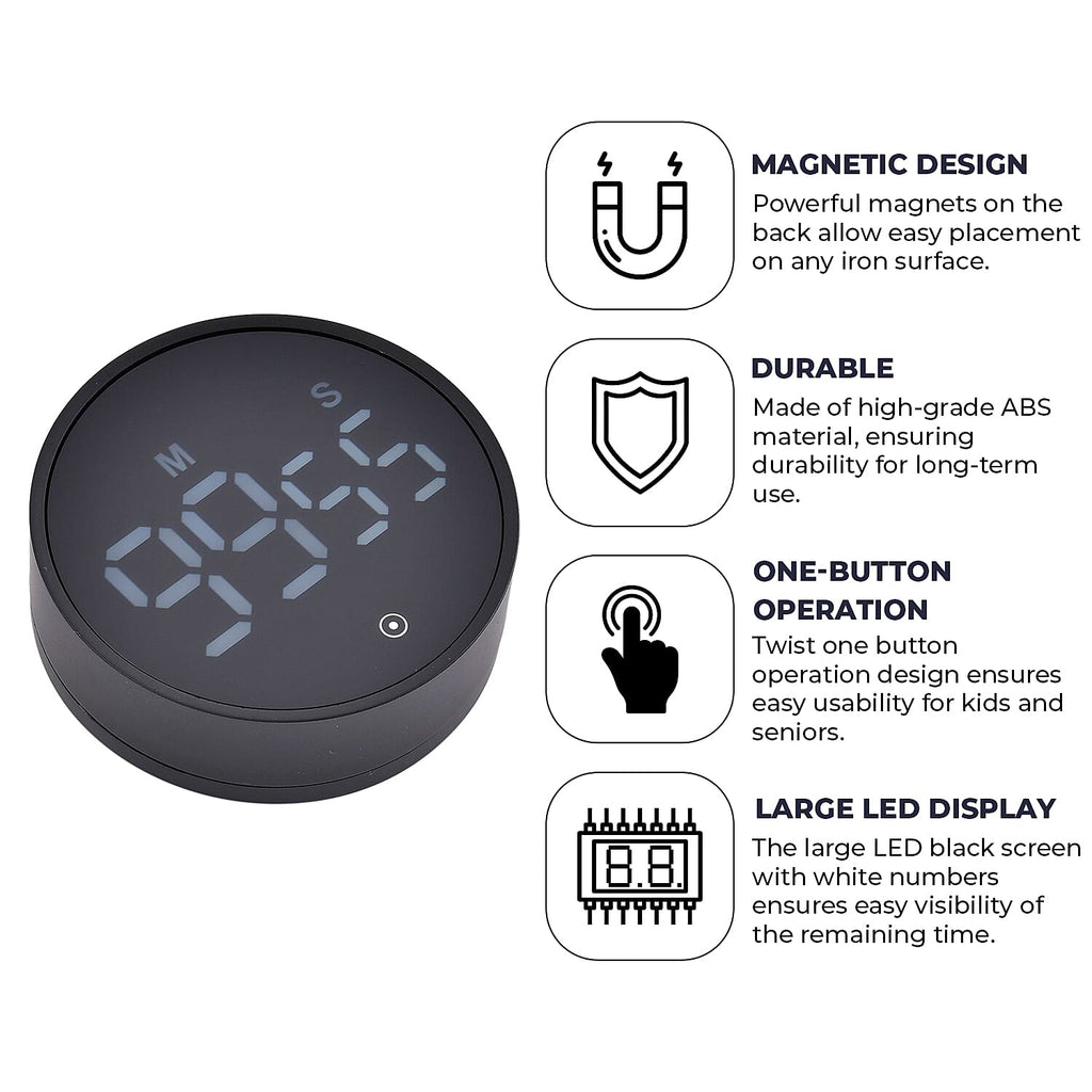 Electric Timers Large Magnetic LED Display Clock