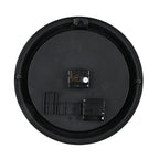 Retro Gear Wall Clock with Roman Numerals - Black - Silver