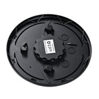 Waterproof Outdoor Wall Clock with LED Lights Powered by 4xAA Batteries (not included) - Black - White