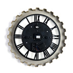 Rotating Gear Wall Clock Powered by 3 x AA Batteries (Not Included) - Blue 50cm Diameter
