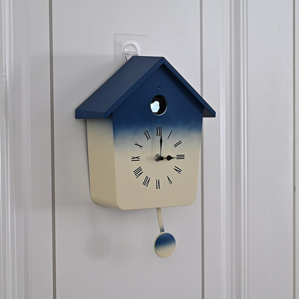 Modern Cuckoo Wall Clock with Pendulum – Singing Bird with Night Silent Mode