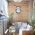 Clock (Size - One Size) - Brown & White