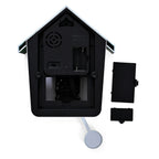Modern Cuckoo Wall Clock with Pendulum Powered by 3 x AA Batteries (Not Incl.) - Singing Bird with Automatic Night-Time Silent Mode - Green