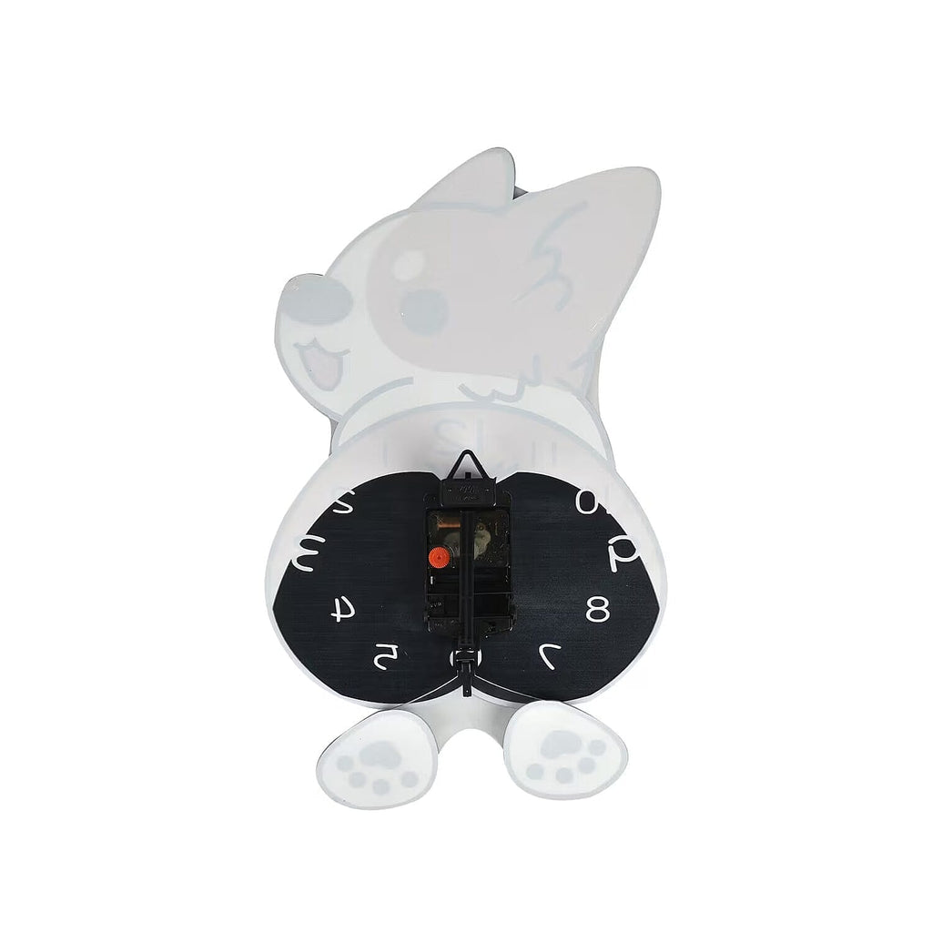 Corgi Pendulum Wall Clock (2AA Batteries not Included) - Light Yellow - White