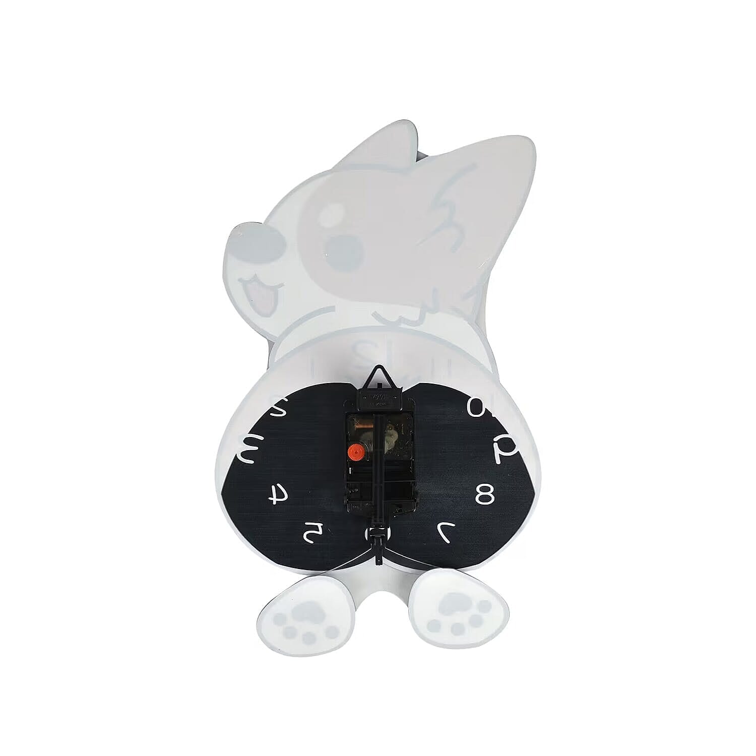 Corgi Pendulum Wall Clock (2AA Batteries not Included) - Light Yellow - White