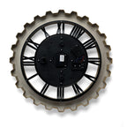 Rotating Gear Wall Clock Powered by 3 x AA Batteries (Not Included) - Red 50cm Diameter