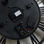 Rotating Gear Wall Clock Powered by 3 x AA Batteries (Not Included) - Red 50cm Diameter