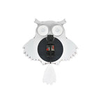Owl Pendulum Wall Clock (2xAA Battery not inc.) - White - Red