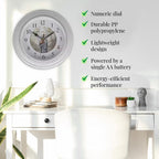 Set of 2 -  Wall Clock (1AA Batteries Not Included) - White