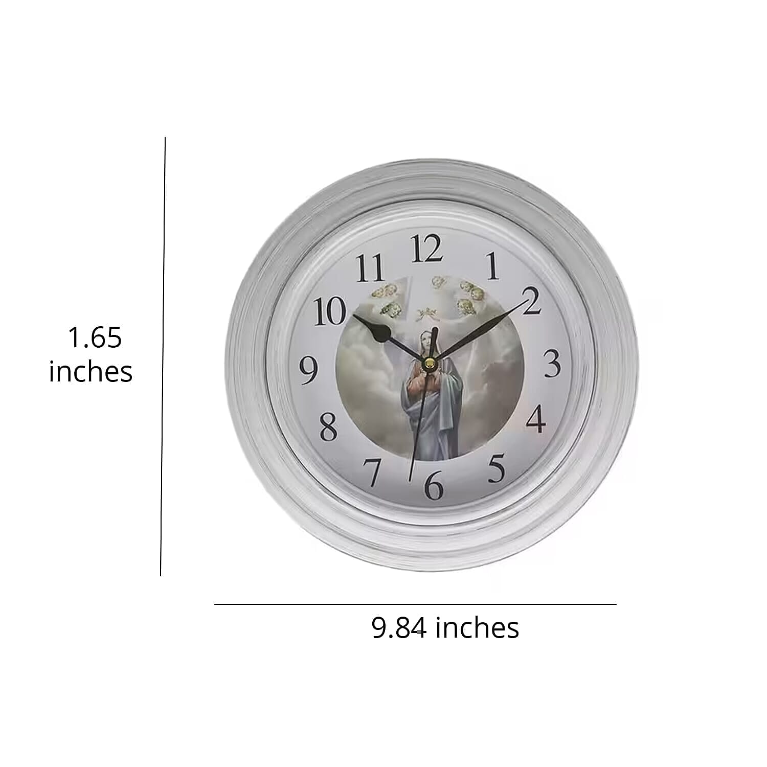 Set of 2 -  Wall Clock (1AA Batteries Not Included) - White