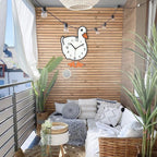 Duck Pendulum Wall Clock (2AA Batteries not Included) - White