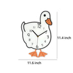 Duck Pendulum Wall Clock (2AA Batteries not Included) - White