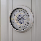 Waterproof Outdoor Wall Clock with LED Lights Powered by 4xAA Batteries (not included) - White