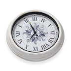 Waterproof Outdoor Wall Clock with LED Lights Powered by 4xAA Batteries (not included) - White
