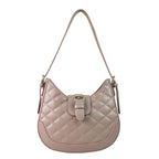 Close Out Deal - Quilted Plain Bag with Shoulder Strap - Nude
