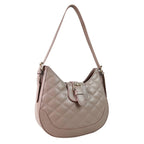 Close Out Deal - Quilted Plain Bag with Shoulder Strap - Nude