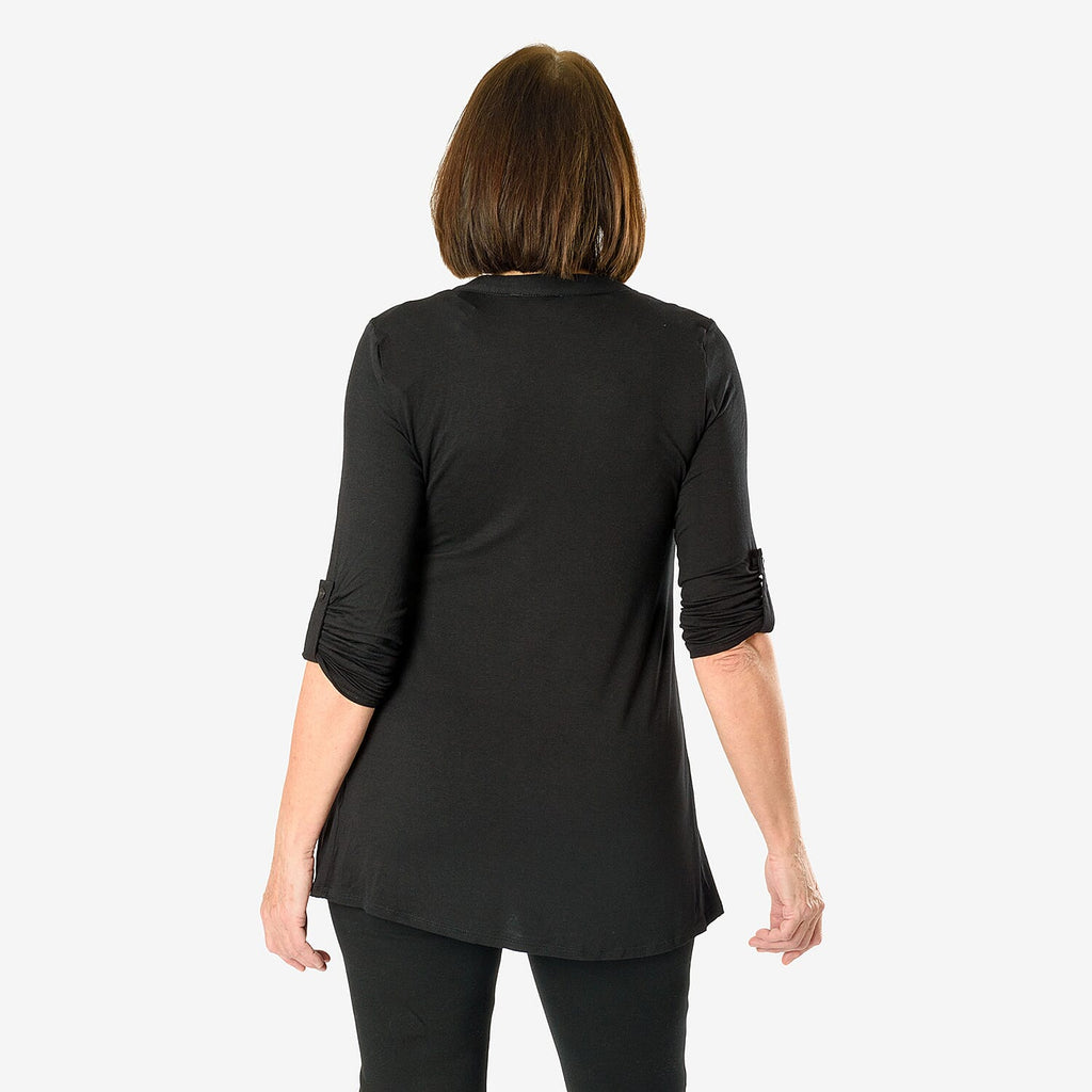 Close Out Pintuck Shirt (Size 12) - Black