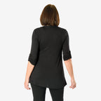 Close Out Pintuck Shirt (Size 12) - Black