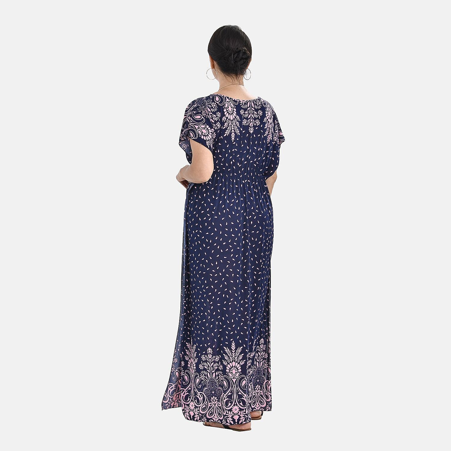 Close Out - Stretch Jersey Maxi Dress (One Size,8-18) - Pink