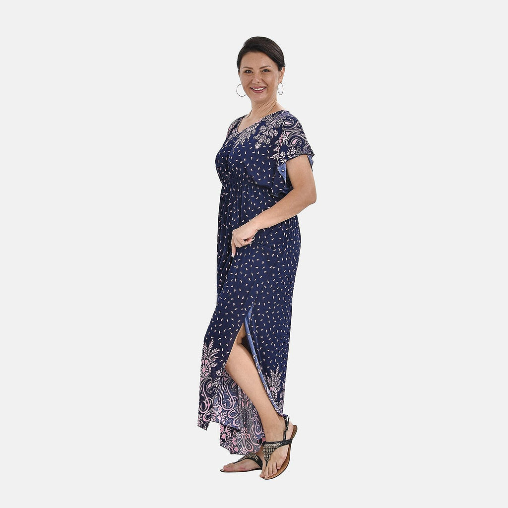 Close Out - Stretch Jersey Maxi Dress (One Size,8-18) - Pink
